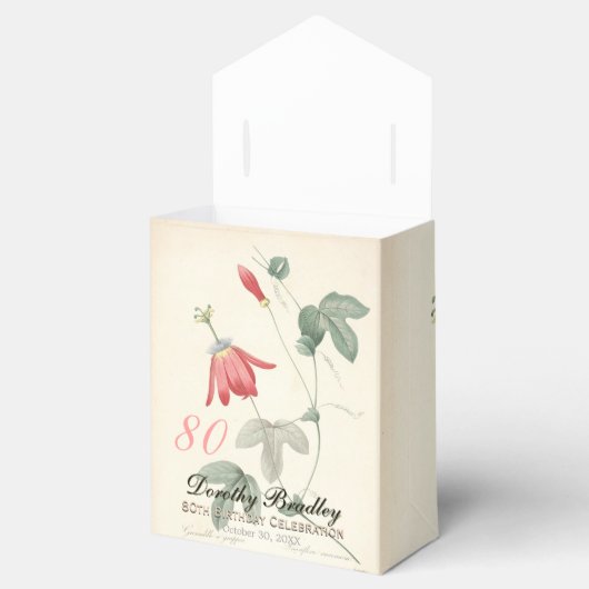 80th誕生日パッシカスタムフローラPassifloraありがとうB フェイバーボックス (オープン)