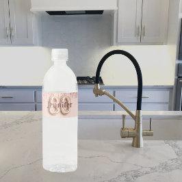 80th誕生日パーティーバラ金ゴールドグリッタードライブ名 ペットボトルラベル