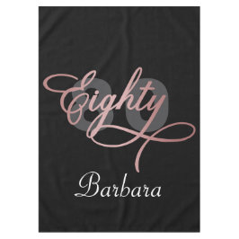 80th誕生日パーティーバラ金ゴールドスクリプト テーブルクロス