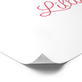 80th誕生日パーティーフローラ金ゴールド番号80ようこそ ポスター (角)