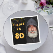 80th誕生日パーティー写真金ゴールドバルーン黒