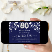 80th誕生日パーティー海軍の青い白い星 セーブザデート