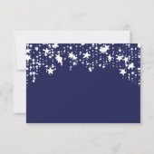 80th誕生日パーティー海軍の青い白い星 セーブザデート (裏面)