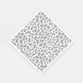 80th誕生日パーティー番号パターンブラック/ホワイト スタンダードランチョンナプキン (角)