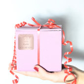 80th誕生日パーティー赤面バラ金ゴールドグリッタードライブ スクエアシール