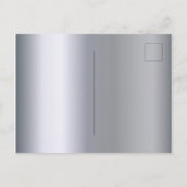 80th誕生日パーティー銀の輝く招待 ポストカード (裏面)