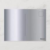 80th誕生日パーティー銀の輝く招待 ポストカード (裏面)