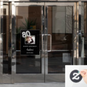 80th誕生日パーティー黒人写真名ガイ ウィンドウサイン (オフィスドア)