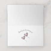 80th誕生日ピンクハートバルーン座席表 プレイスカード (内部開封)