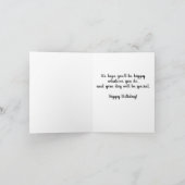 80th誕生日ブラックピンクの水カラーフローラカード カード (内部)