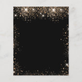 80th誕生日ブラック金ゴールドグリッター予算 チラシ (裏面)