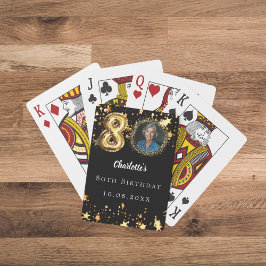 80th誕生日ブラック金ゴールド星写真 トランプ