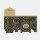 80th誕生日ブラック/金ゴールド番号パターン フェイバーボックス (折り畳みなし)