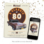80th誕生日ヴィンテージクラシック車おもしろいレトロ 招待状<br><div class="desc">80th誕生日ヴィンテージクラシック車おもしろいレトロ招待状。おもしろいをテーマにしたマイルストーン誕生祝いのクラシックレトロデザイン。デザインはヴィンテージ車を搭載し、車の好き素晴らし向けに設計！コレクションをチェックして一致するパーティーデコール。</div>