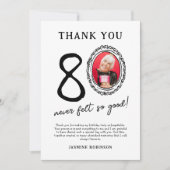 80th誕生日写真ありがとう サンキューカード (正面)