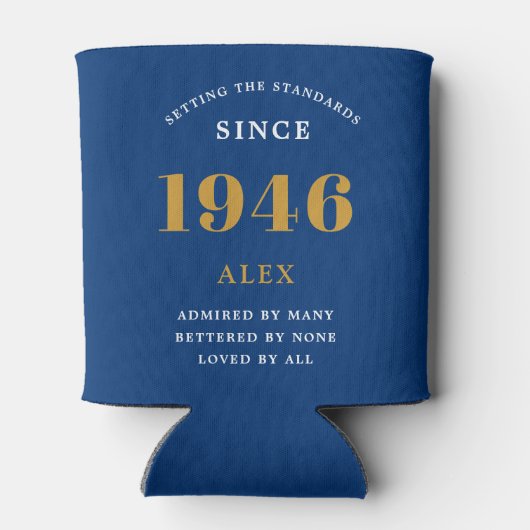 80th誕生日名1946青金ゴールドシック 缶クーラー (裏面)