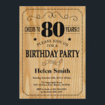 80th誕生日招待状ウ素朴ッド 招待状<br><div class="desc">第80誕生日招待状。タイポグラフィ。応援を80年に。大人の誕生日。木素朴材。バックグラウンド.男女誕生日Kids BoyまたはGarl Lady 10代の Teenage Bday招待状。13日15日18日21日21日30日40日50日70日80日90日100日。年齢に関係なく。さらにカスタマイズするには、「クリック カスタマイズ   」ボタンをクリックし、デザインツールを使用してこのテンプレートを変更してください。</div>