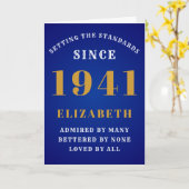 80th誕生日標準生まれ1941名前の追加 カード (黄色い花)