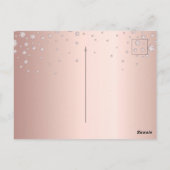 80th誕生日80バラ金ゴールドダイヤモンドは日付を保存 ポストカード (裏面)