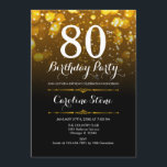80th誕生日-白黒金ゴールド 招待状<br><div class="desc">80誕生日招待状。すべての年齢エレガント白黒デザインとグリッターフェイク金ゴールド《写真》ぼけ味ライト。大人の誕生日。ダイヤモンドとスクリプトフォントを搭載。男女の招待状。誕生日パーティスタイリッシュに最適。メッセージもしの詳細なカスタマイズが必要。</div>