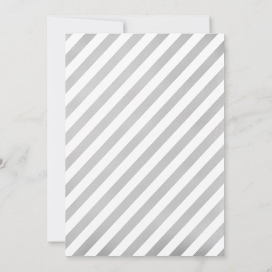 80th誕生日- Slver Balloons 招待状 (裏面)