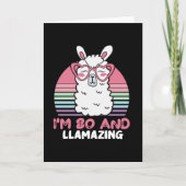 80th誕生日Llaming Llama 80歳誕生日 カード (正面)