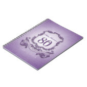 80th誕生祝いカスタムフレームゲストブック ノートブック (左側)