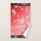 80th エレガント Ruby結婚の記念日 バスタオルセット (ハンドタオル)