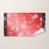 80th エレガント Ruby結婚の記念日 バスタオルセット (ハンドタオル)