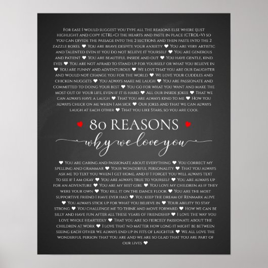 80th 60th誕生日40thを愛する理由 ポスター (正面)