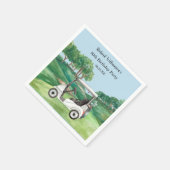 80TH (ANY YEAR) BIRTHDAY PARTY GOLF COURSE スタンダードカクテルナプキン (角)