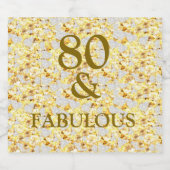 80th Birthday  スパークリングワインラベル (シングルラベル)