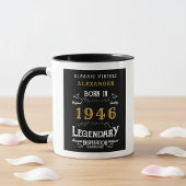 80th Birthday 1946 Legend Retro Black Personalized マグカップ