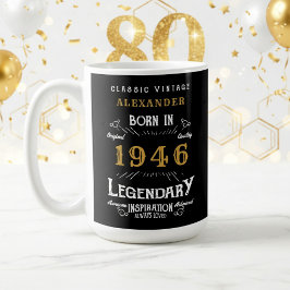 80th Birthday 1946 Legendary Retro コーヒーマグカップ