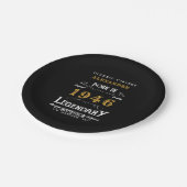 80th Birthday 1946 Legendary Retro ペーパープレート (アングル)