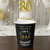 80th Birthday 1946 Legendary Retro 紙コップ