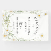 80th Birthday Banner April Birth Flower Daisy 横断幕 (横)