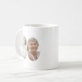 80th Birthday Custom Two Photo Coffee Mug コーヒーマグカップ (正面左)