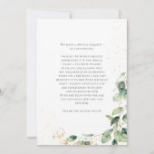 80th Birthday Eucalyptus Card Request 招待状 (裏面)