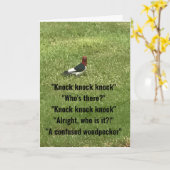 *80th BIRTHDAY* FROM CONFUSED WOODPECKER  Card カード (黄色い花)