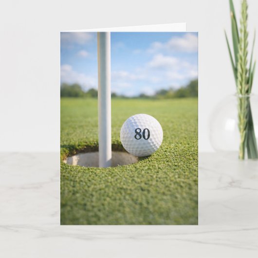 80th Birthday Golf Putt at the Edge  カード (正面)
