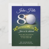 80th Birthday Golf Theme  招待状 (正面)