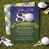 80th Birthday Golf Theme  招待状