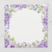 80th Birthday Invitation Elegant Purple Floral 招待状 (裏面)