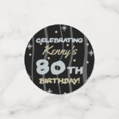 80th Birthday Partyお名前の追加 コンフェッティ (スモール正面)