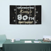 80th Birthday Partyお名前の追加 横断幕 (トレードショー)