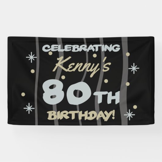 80th Birthday Partyお名前の追加 横断幕 (横)