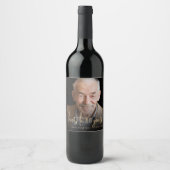 80th Birthday Partyフォト応援 ワインラベル (正面)