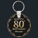 80th Birthday Partyブラック&金ゴールドグリッター枠 キーホルダー<br><div class="desc">80th Birthday Partyブラックと金ゴールドグリッターフレームキーチェーン。さらにカスタマイクリックズを行う場合はカスタマイズ、「IT」ボタンをクリックし、このテンプレートを変更するためにデザインツールを使用する。</div>