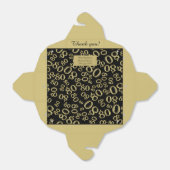 80th Birthday Partyブラック/金ゴールド番号パターン フェイバーボックス (折り畳みなし)